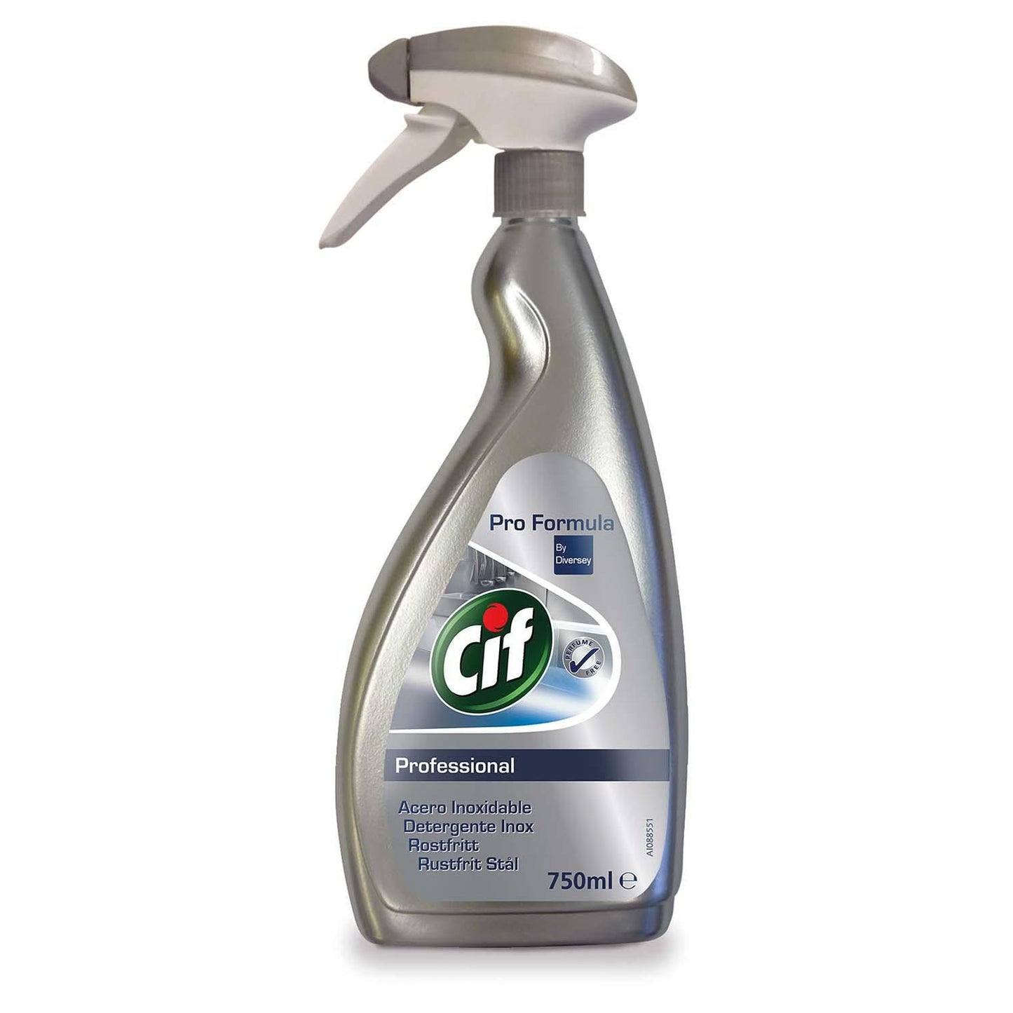 Stålpleje Pro Formula Cif Professional 750ml med Spray til rustfrit stål og glas,750 Ml/fl