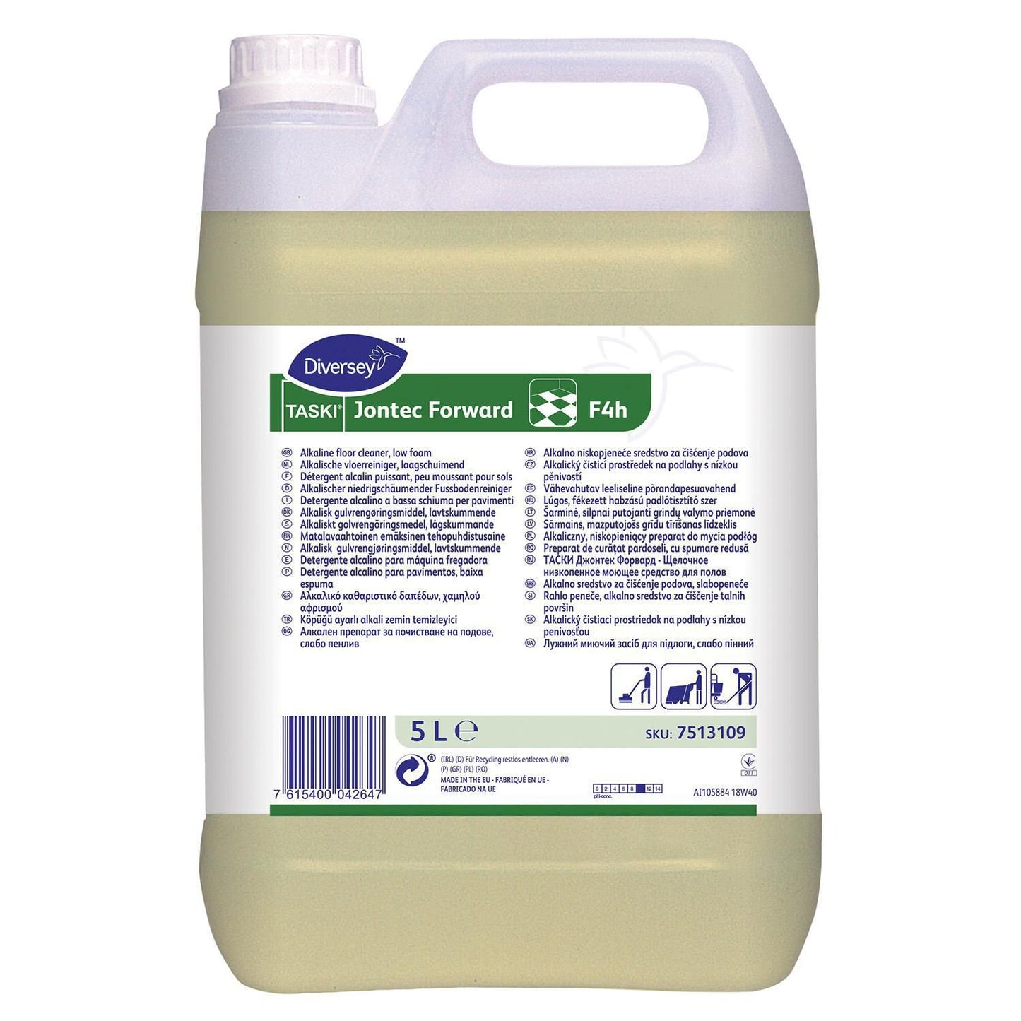 Grundrengøring Gulv Taski Jontec Forward F4h 5ltr uden Parfume Manuel/Maskine,5 ltr/dnk