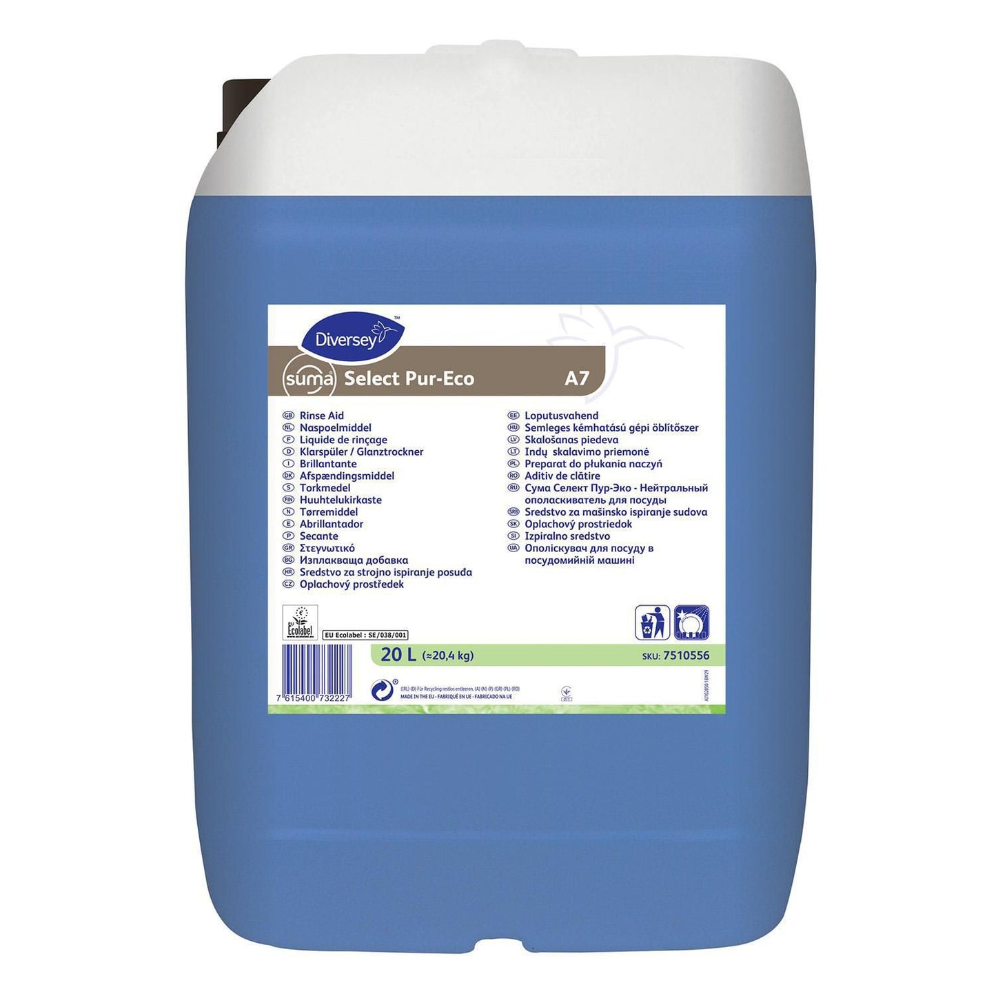 Maskinopvask Afspænding Suma Select Pur-Eco A7 20ltr Ecolabel Blødt/Middel,20 Ltr/dnk