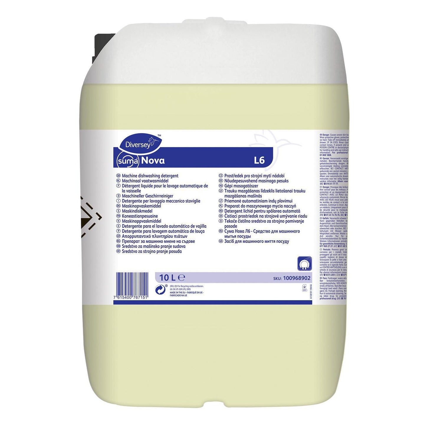 Maskinopvask Anlæg Flydende Suma Nova L6 10ltr uden Klor Hårdt,10 ltr/dnk