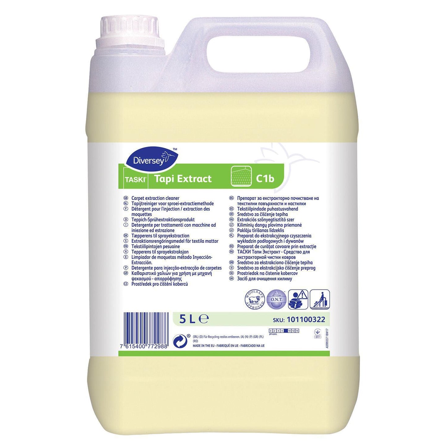 Tæpperens Flydende Taski Tapi Extract 5ltr med Parfume til Sprayekstraktion,5 ltr/dnk