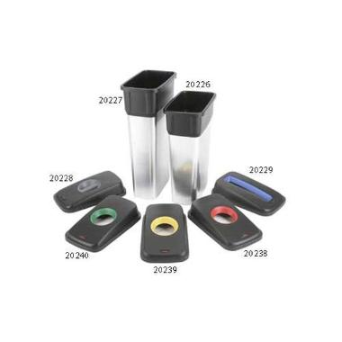 Affaldsbeholder Geo 55 ltr Plast Metalfinish,stk