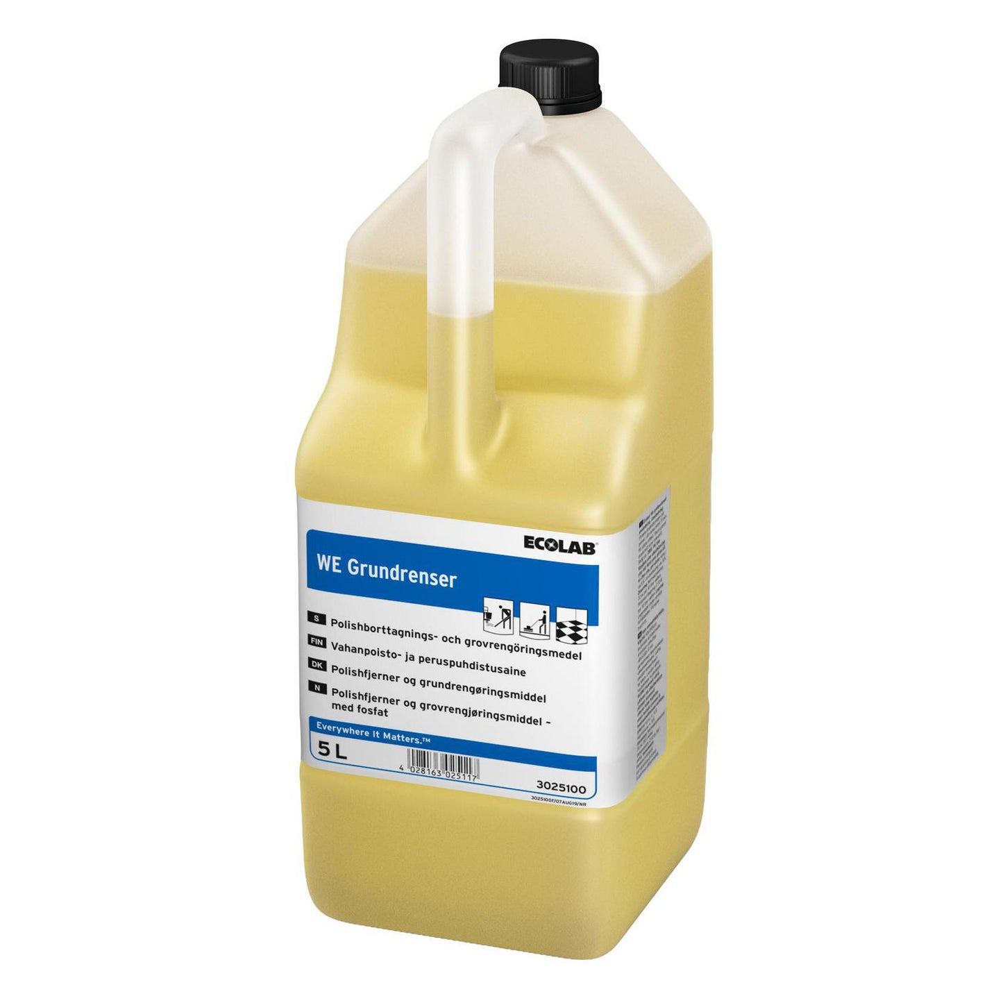 Grundrengøring Gulv WE Grundrenser 5ltr m Parfume Man/Mask t reng./polishfjerner,5 Ltr/dnk