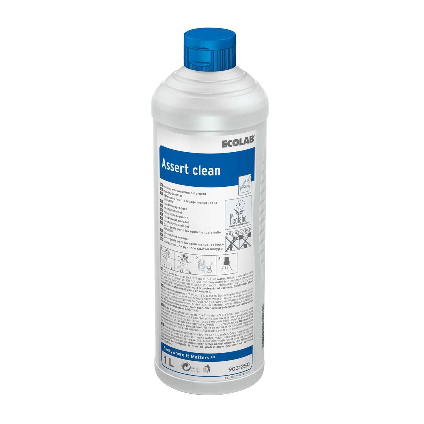 Håndopvask Assert Clean Ecolabel uden Farve/Parfume 1 ltr,1 Ltr/fl