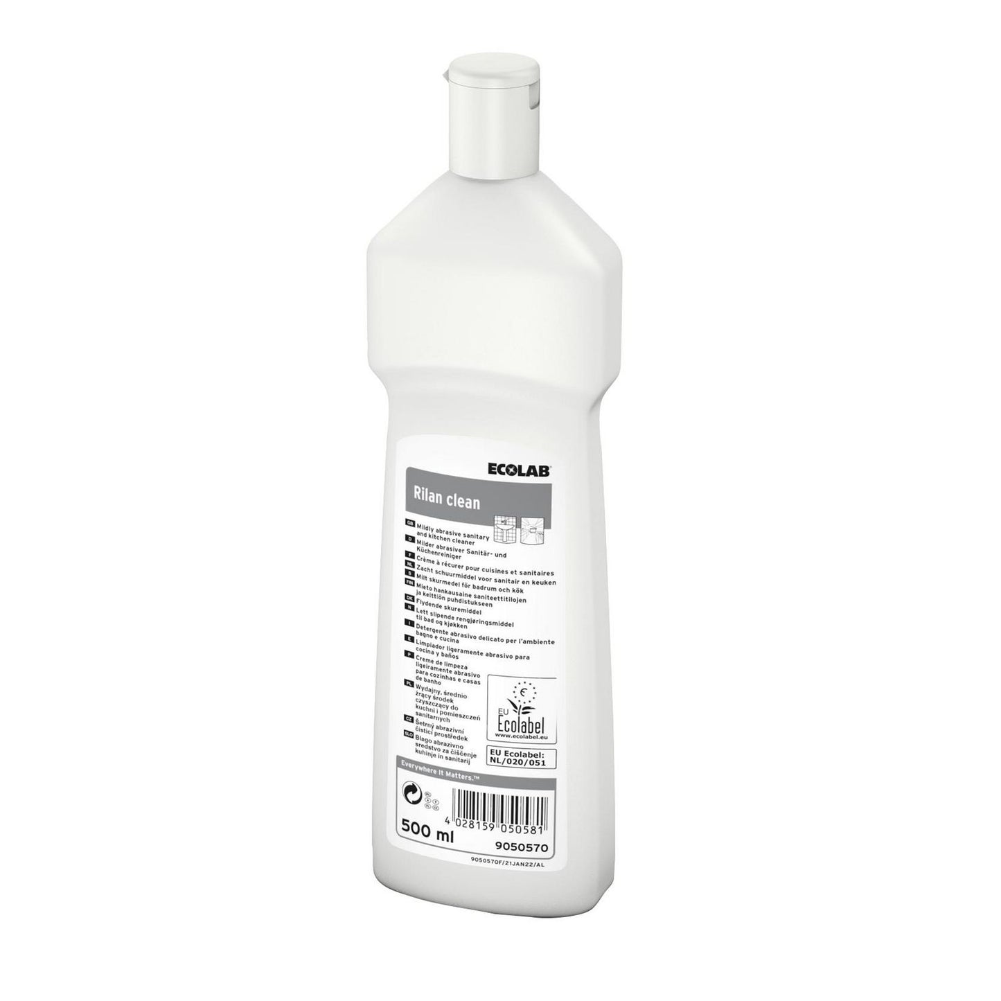 Skurecreme Rilan Clean uden Parfume 500 ml,500 Ml/fl
