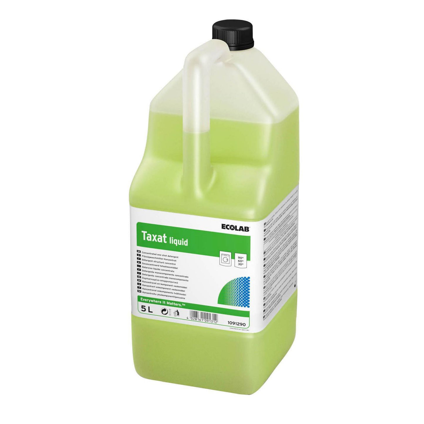 Tøjvask Flydende Taxat Liquid NR m/Farve/Parfume til Alle tekstiler 5 ltr Blå,4 dnk x 5 ltr/krt