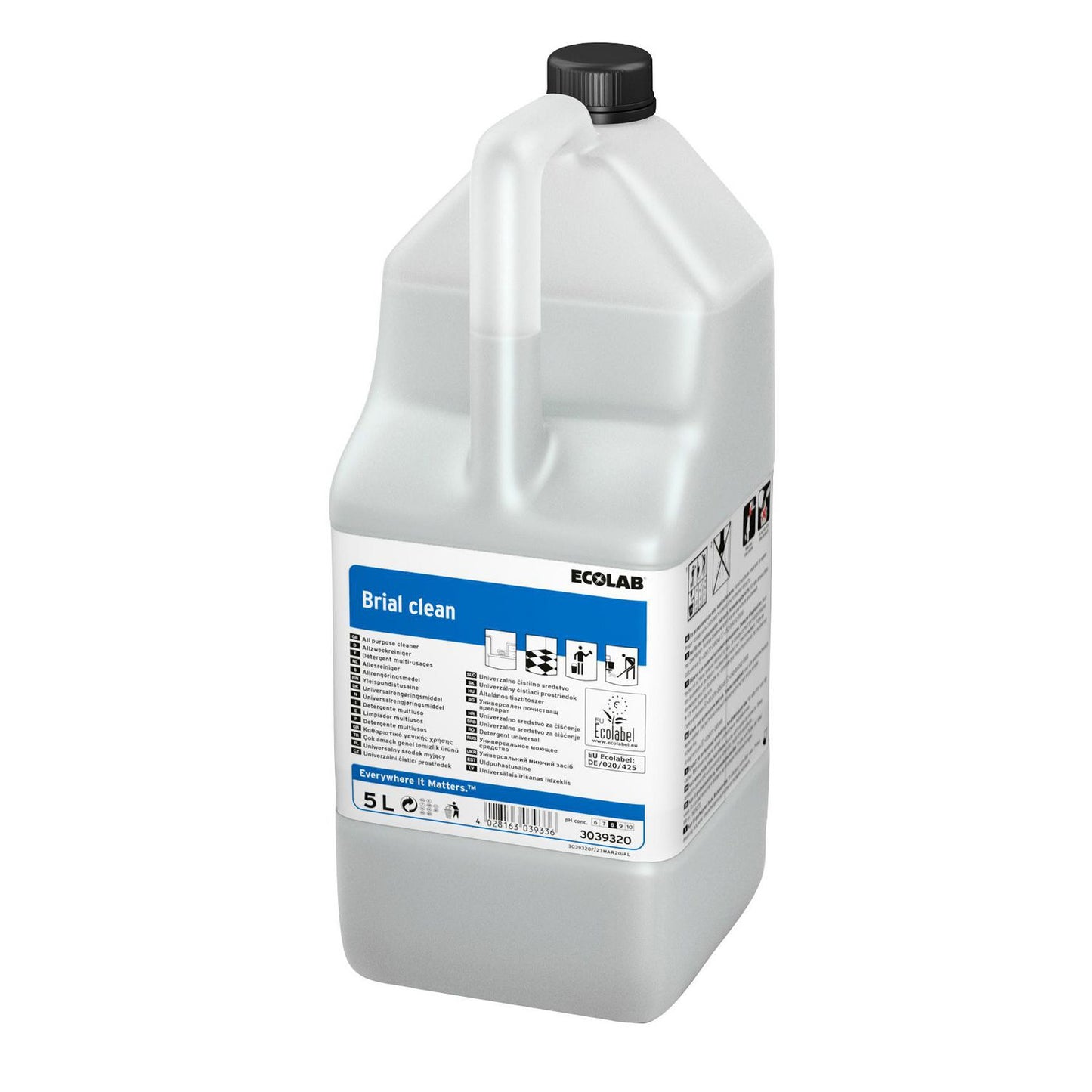 Universalrengøring Brial Clean uden Farve/Parfume 5 ltr,5 Ltr/dnk