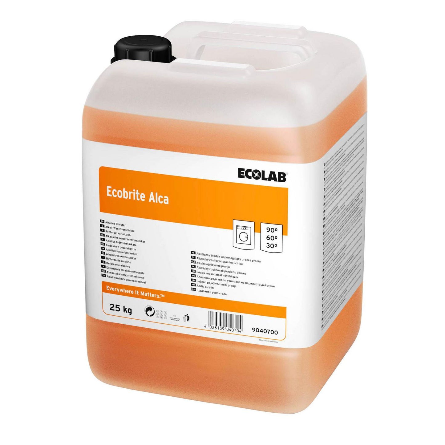 Tøjvask vaskeforstærker flydende Ecobrite Alca med alkali 20 ltr 25 kg,20 Ltr/dnk