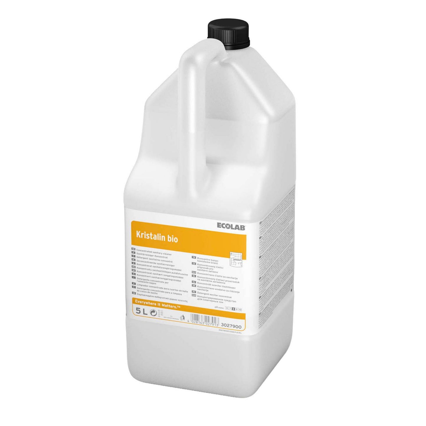 Sanitetsrengøring Kristalin Bio med Enzymer/Bakteriesporer 5 ltr,2 dnk x 5 ltr/krt