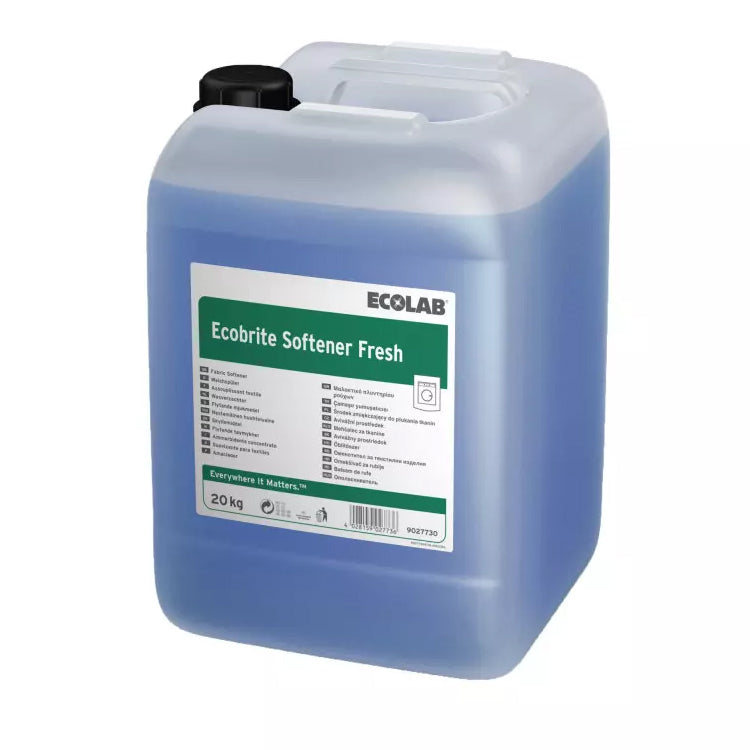 Tøjvask Skyllemiddel Ecobrite Softener Fresh med Farve/Parfume 20 ltr Blå,20 Ltr/dnk