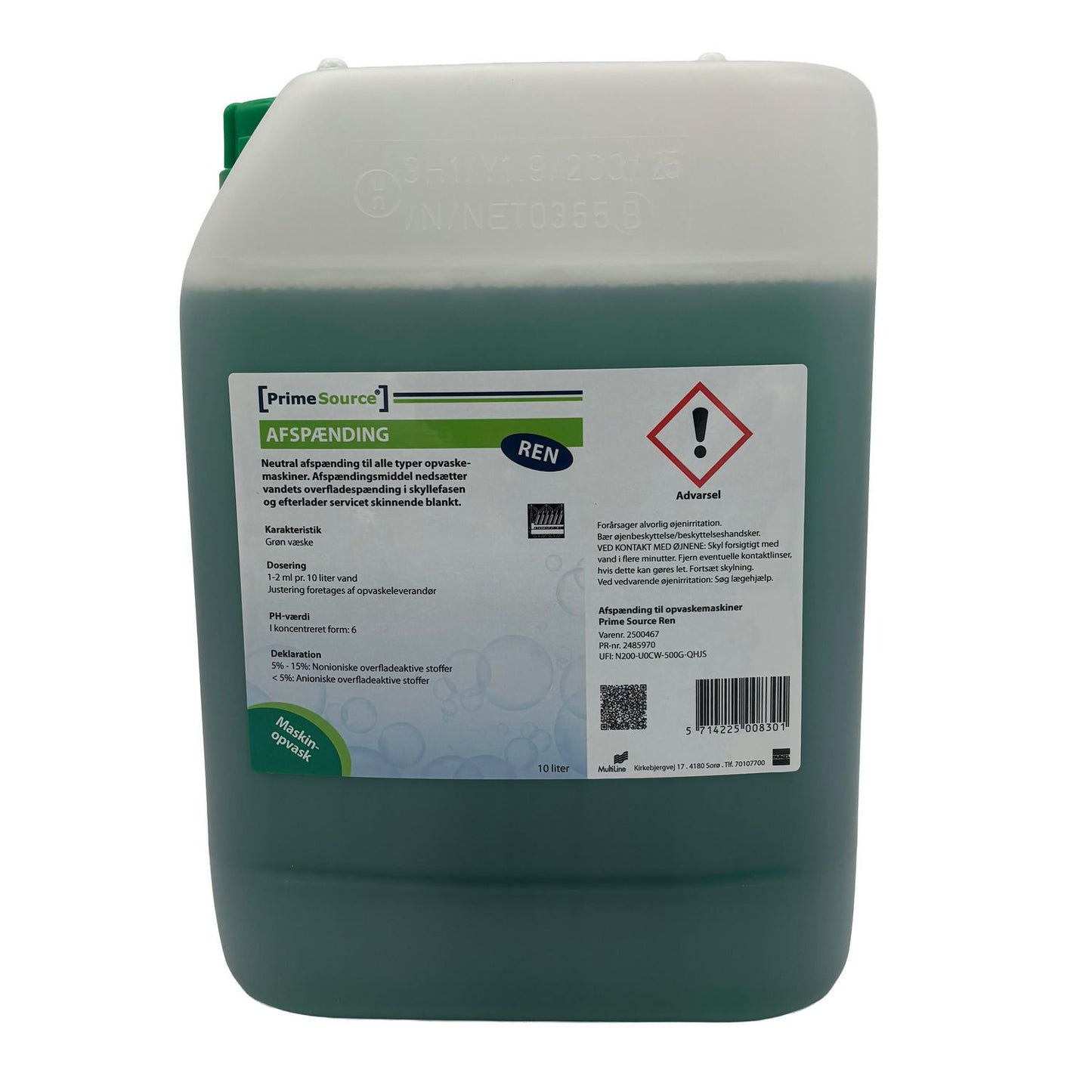 Maskinopvask Afspænding Prime Source Ren 10ltr,10 ltr/dnk