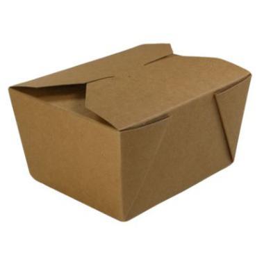 Kinaæske 650 ml 125x105/110x90x65 mm Pap PE belægning Brun,450 stk/krt