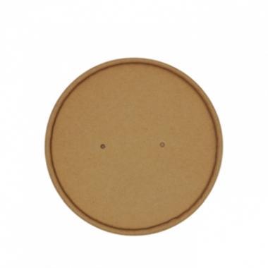 Låg rundt Ø168mm Pap Brun til Salatbakke 1090 ml,150 stk/krt