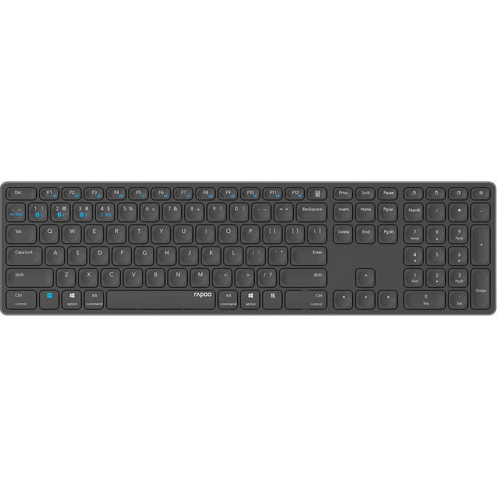 RAPOO E9800M trådløs tastatur mørkegrå
