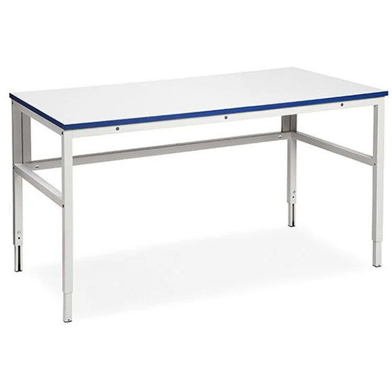 Arbejdsbord 80x150cm lysegrå 150kg
