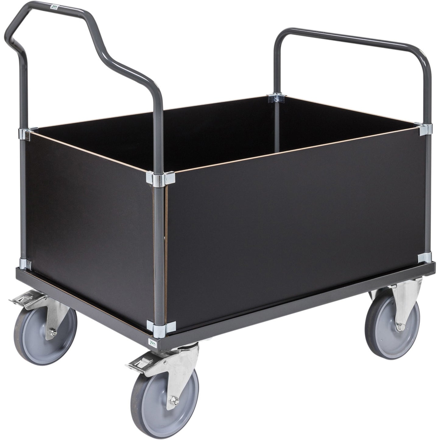 Kongamek kassevogn L1090xB700xH1065mm mørkegrå/sort