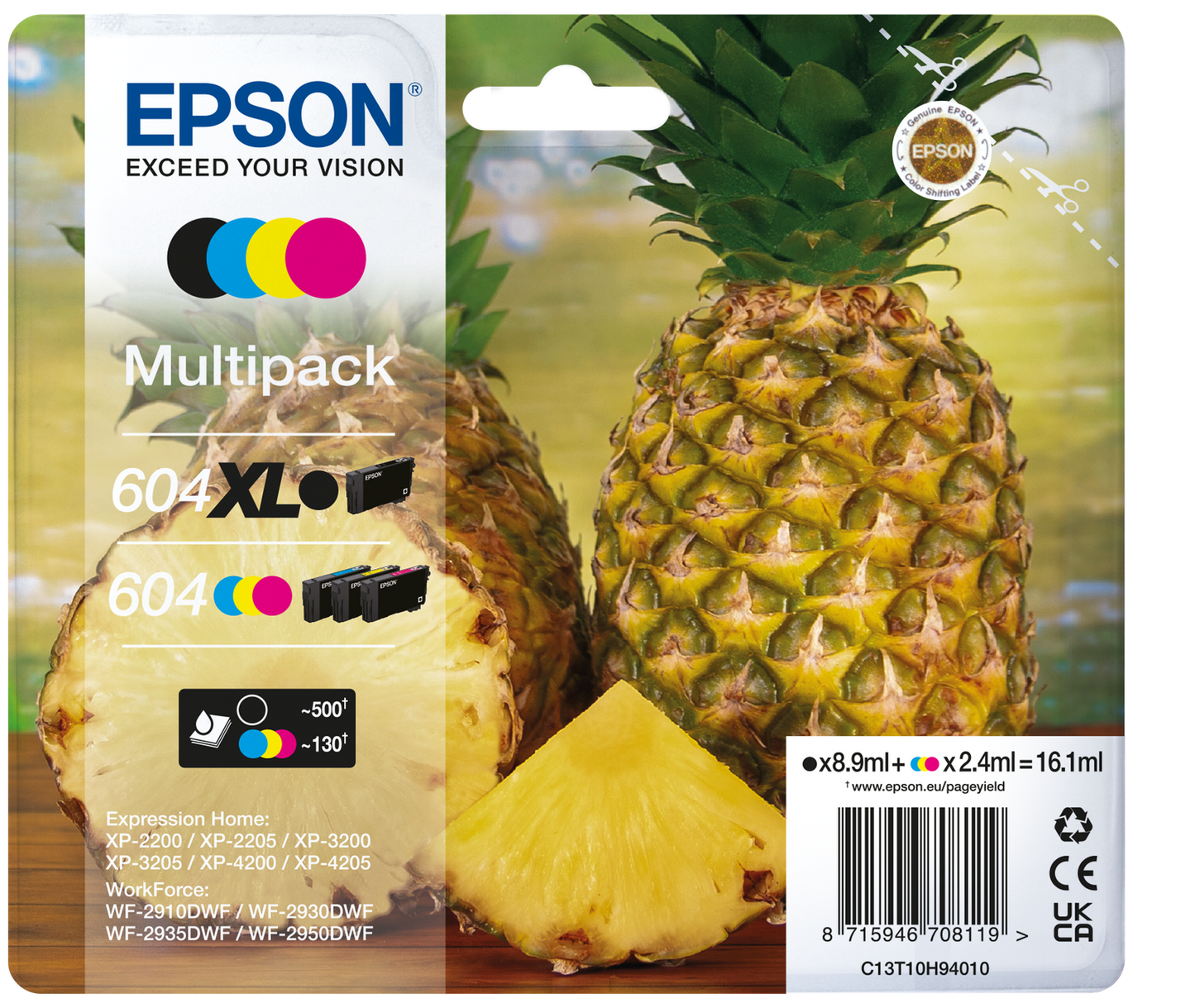 Epson 604XL blækpatroner sort/CMY