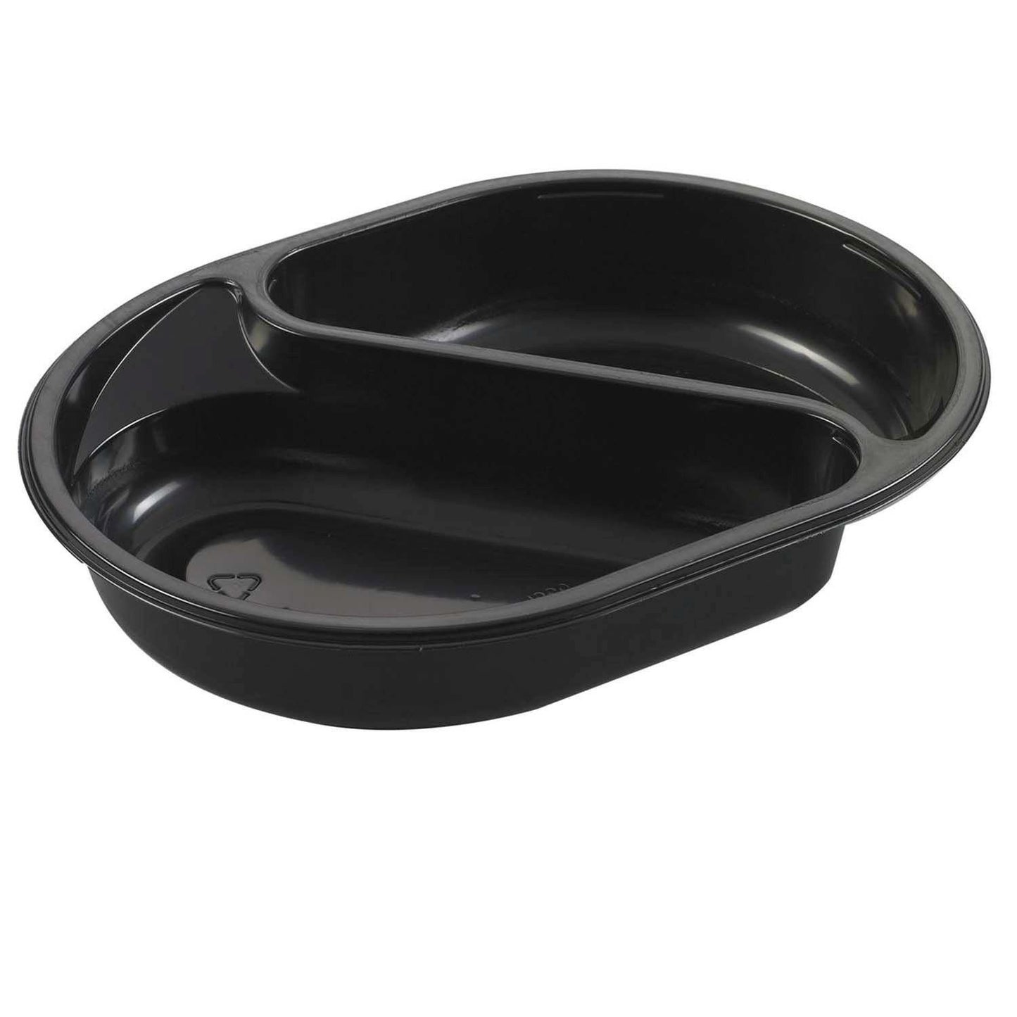 Bakke 2-rum 395/500 ml 238x176x40 mm Oval PP Sort,240 stk/krt