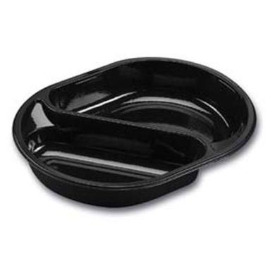 Bakke 2-rum 400/515 ml 238x176x40 mm Oval CPET Sort,240 stk/krt