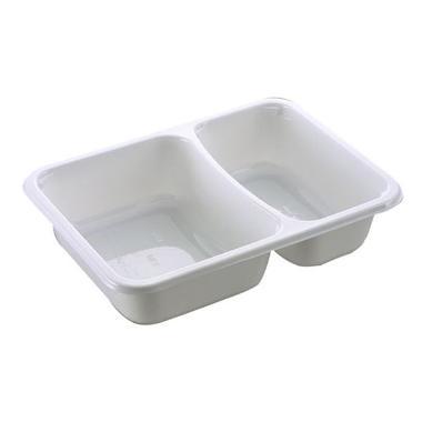 Bakke 2 rum 2171-2B 215/315 ml 171x127x38 mm CPET hvid,504 stk/krt