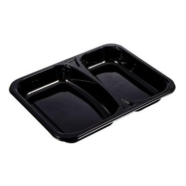Bakke 2-rum 2227-2L 330/440 ml 227x178x30 mm CPET Sort,360 stk/krt