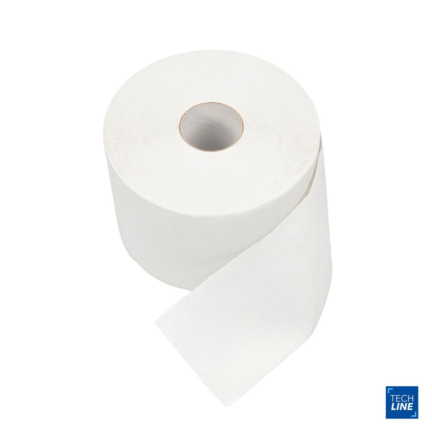 Aftørringsrulle Industri Techline 2-lag Ø25.1 x 300M x B20cm. Genbrugsfiber Hvid,2 rl/sæk