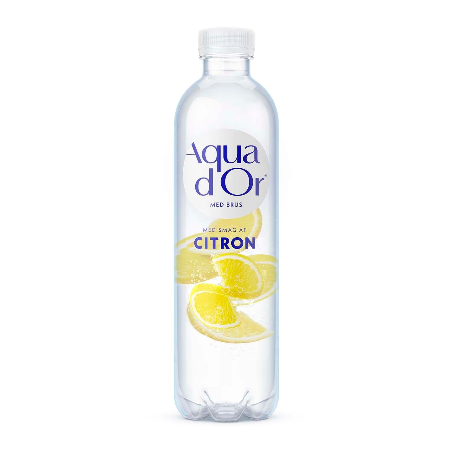 Mineralvand Aqua d'Or Citron 0.5 ltr med brus,12 fl x 0,5 ltr/krt