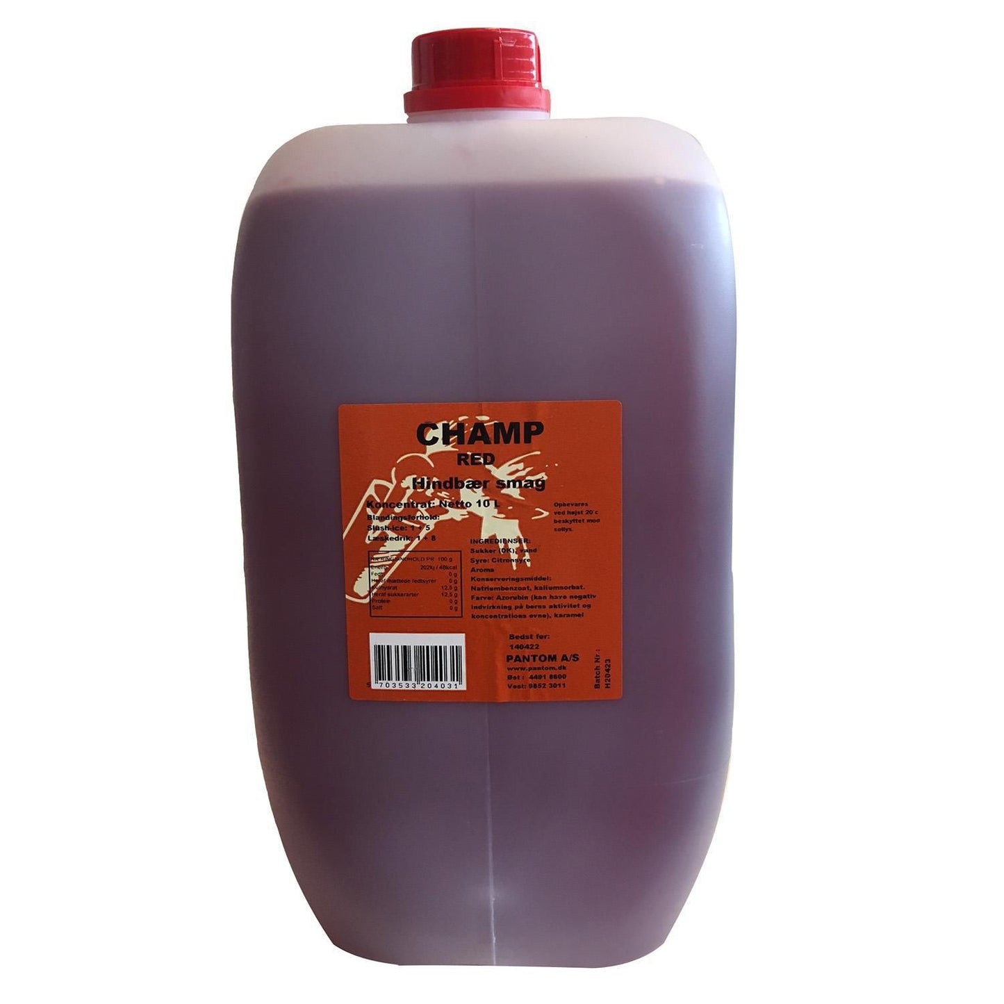 Saft Champ Hindbær smag 10ltr Ø53mm,10 ltr/dnk