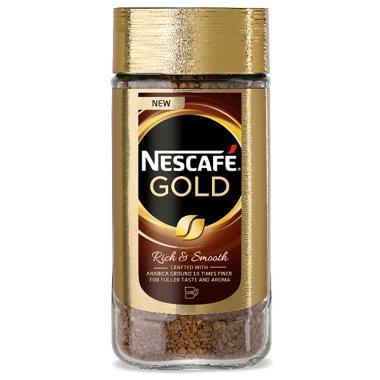 Kaffe Nescafe Gold 200g frysetørret instant,200 gr/glas