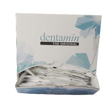 Tandstik Enkeltpakket Plast i Klar/Hvid folie i Displayboks Multiline,1200 stk/pk