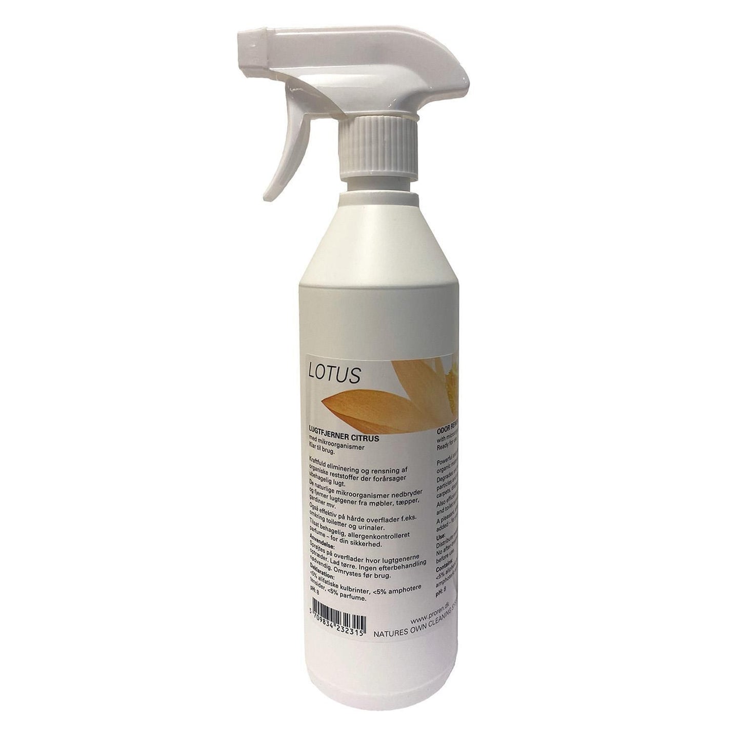 Lugtfjerner Lotus Citrus 500ml med Parfume/Spray til sanitære områder/tekstiler,500 ml/fl