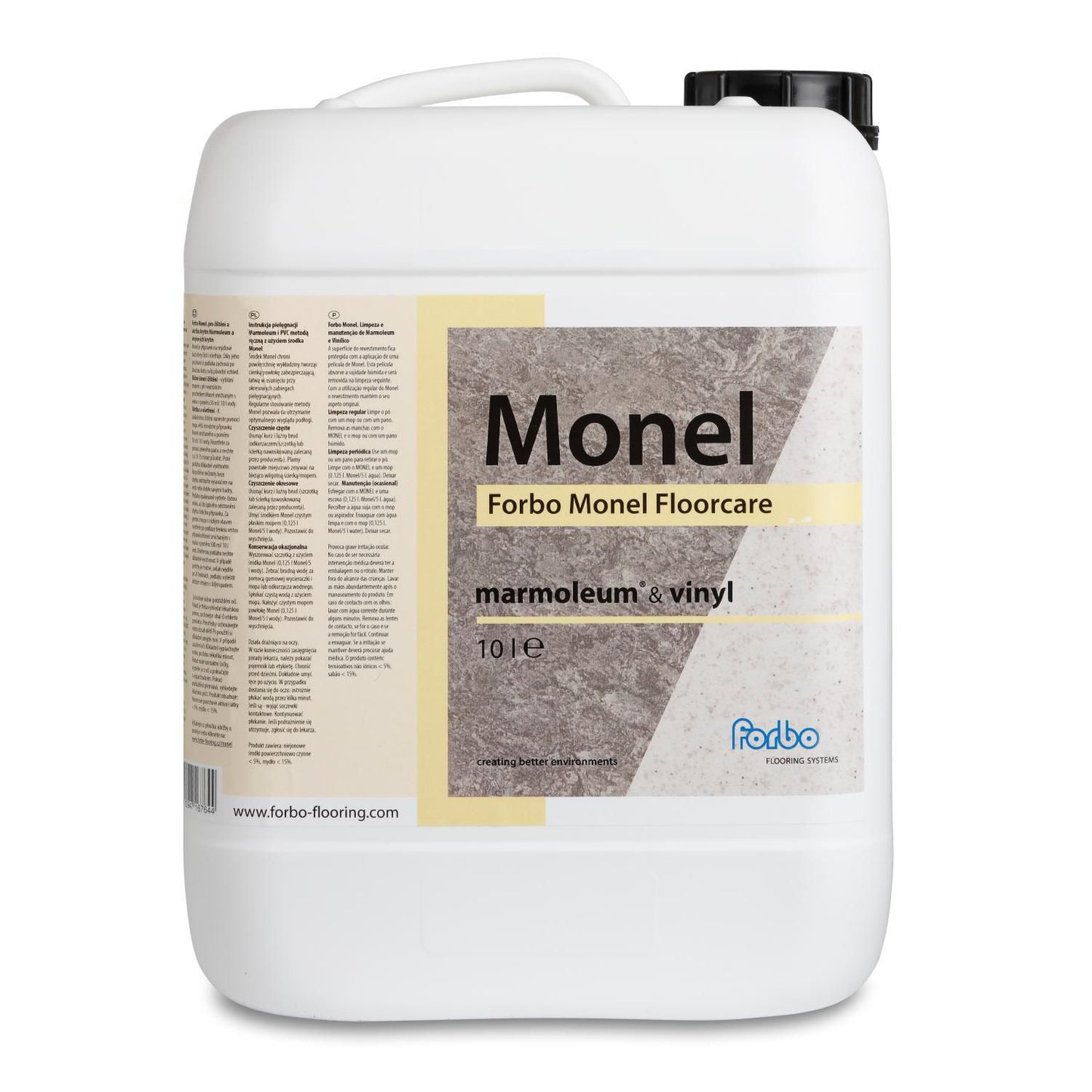Vaskepleje Monel 818 uden Voks uden parfume til Plejekrævende gulve 10 ltr,10 kg/dnk
