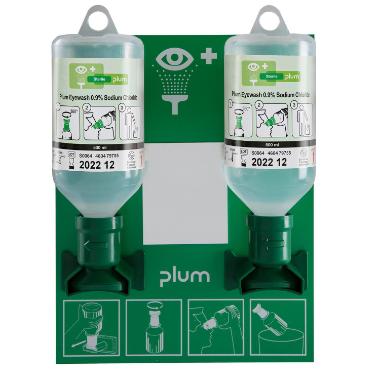 Øjenskyllerstation Plum med 2 flasker,stk