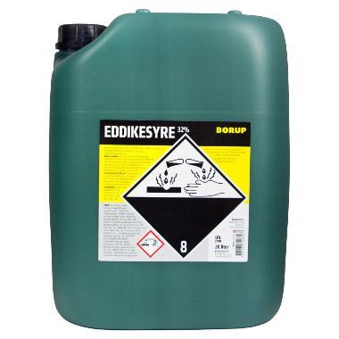 Eddikesyre 32% Borup 20 ltr,20 ltr/dnk