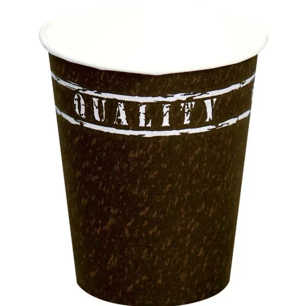 Kaffebæger Pap Ø80x95mm 25cl 8oz Single Wall Coffee-line Quality,60 stk/ps