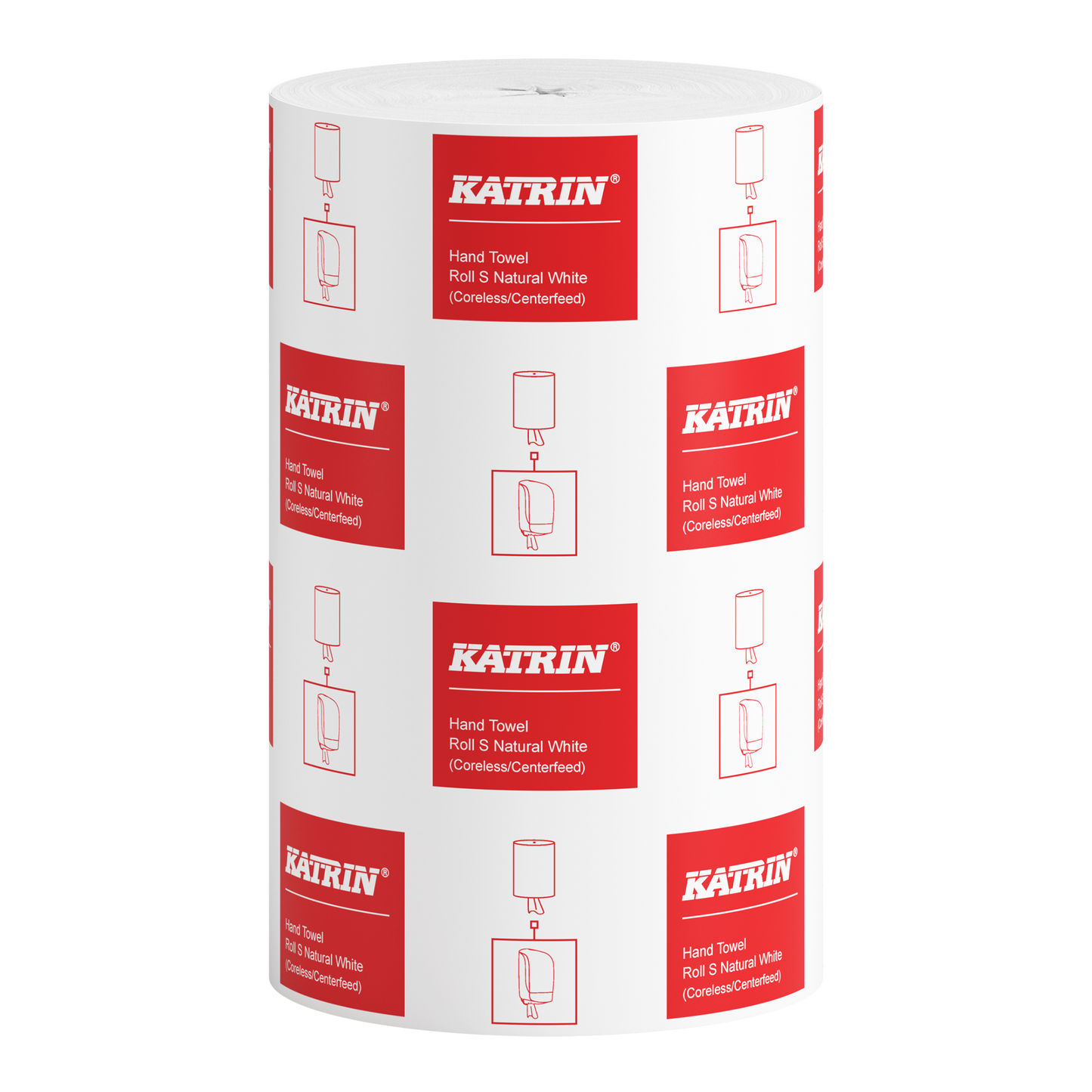 Håndklæderulle Katrin S Mini 1-lag 100 m uden Hylse Uperforeret Natur,12 rl/krt