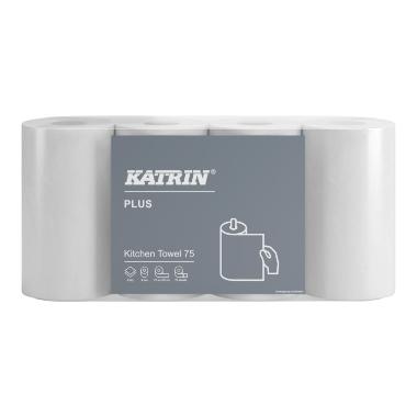Køkkenrulle Katrin Plus 75 2-lag 21 m Hvid,8 pk x 4 rl/krt