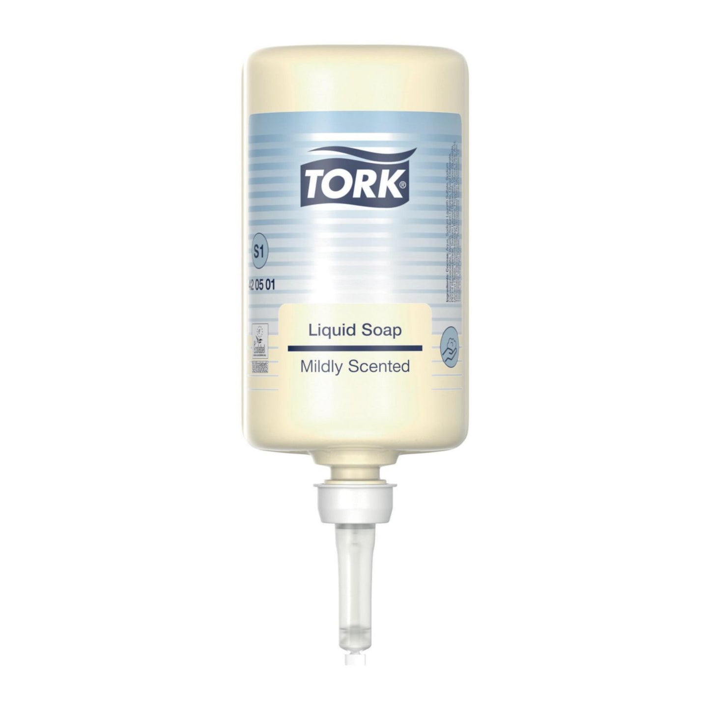 Håndsæbe Flydende Tork Mild Duft 1000ml Ecolabel med Parfume Gul til S1 disp,1 ltr/fl