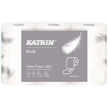 Toiletpapir Katrin Plus 2-lag 50 m Hvid,7 pk x 6 rl/krt