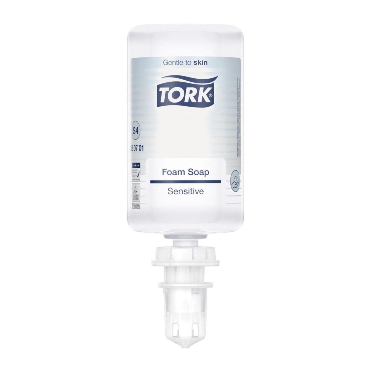 Skumsæbe Tork Sensitiv 1000ml Ecolabel/ECARF uden Parfume Klar til S4 dispenser,1 ltr/fl