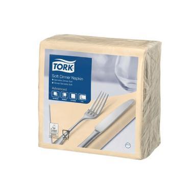 Middagsserviet, 1/4 Fold, 3-lags, 39x39, Sand, Tork, ( 100 stk )