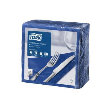 Middagsserviet, 1/4 Fold, 3-lags, 39x39, Blå, Tork, ( 100 stk )