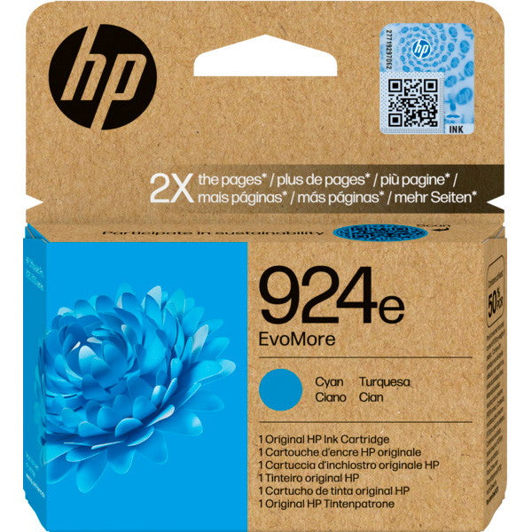 HP 924e blækpatron cyan 800ark