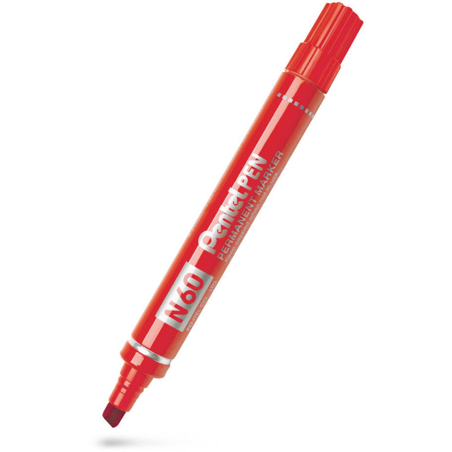 Pentel N60 permanent marker 2-3mm rød