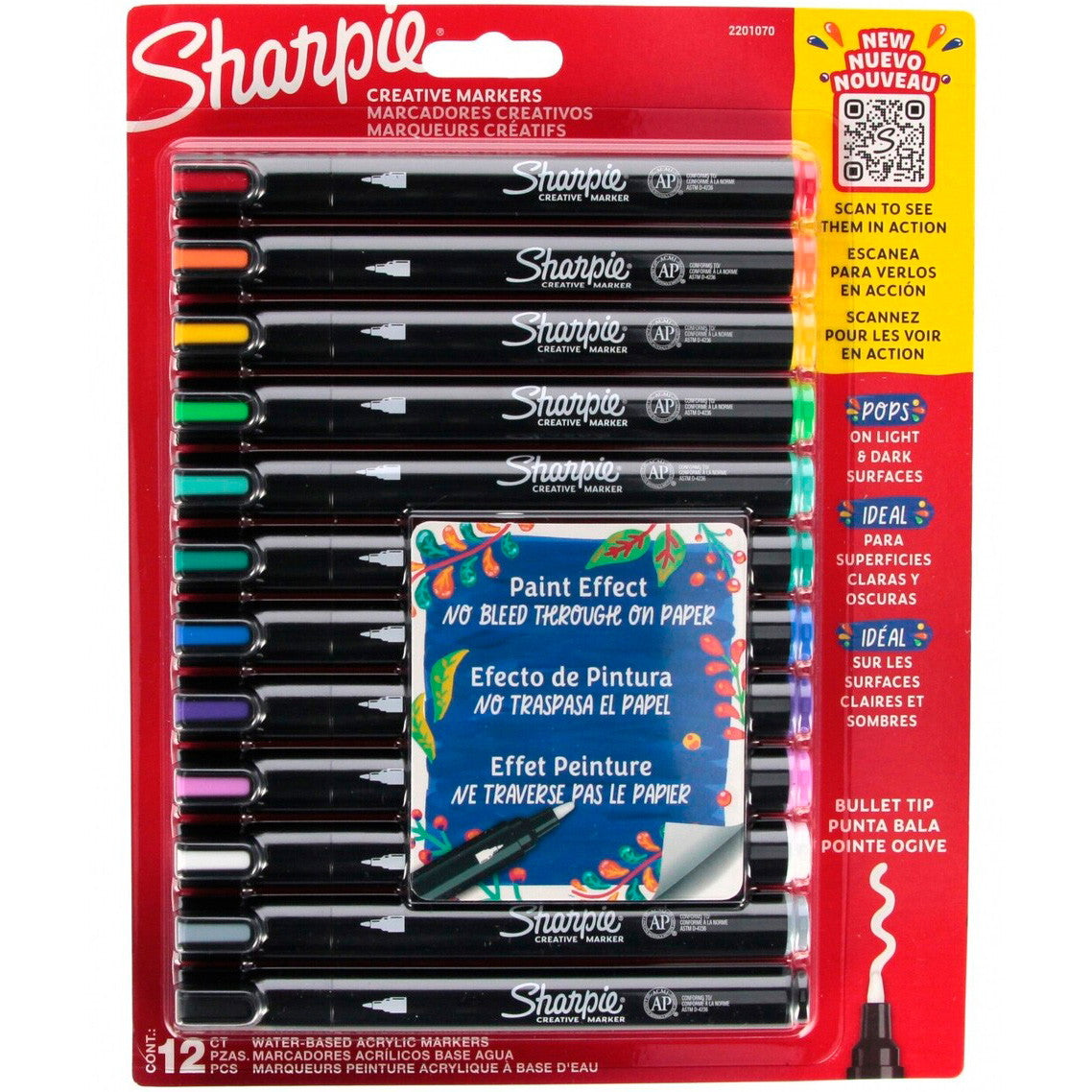 Sharpie akrylmarker 2-5mm 12stk