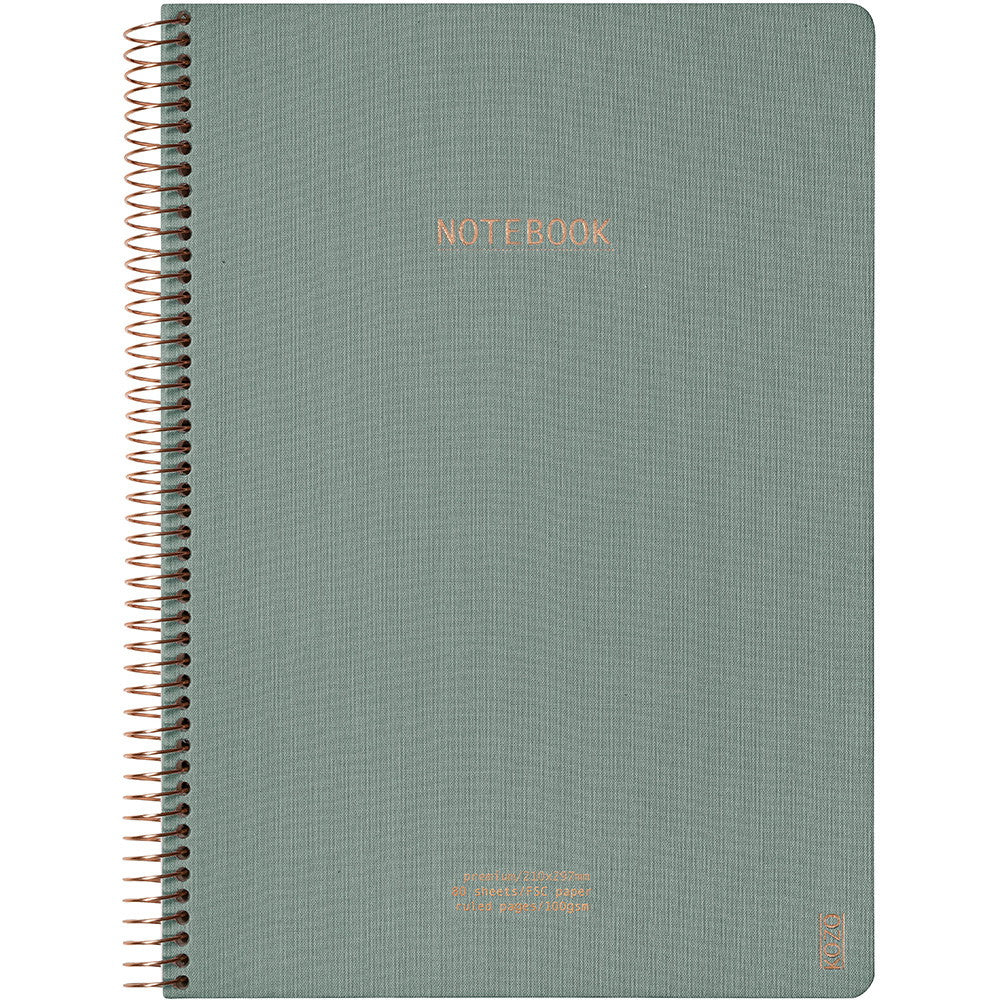 KOZO Premium notesbog A4 80ark grøn