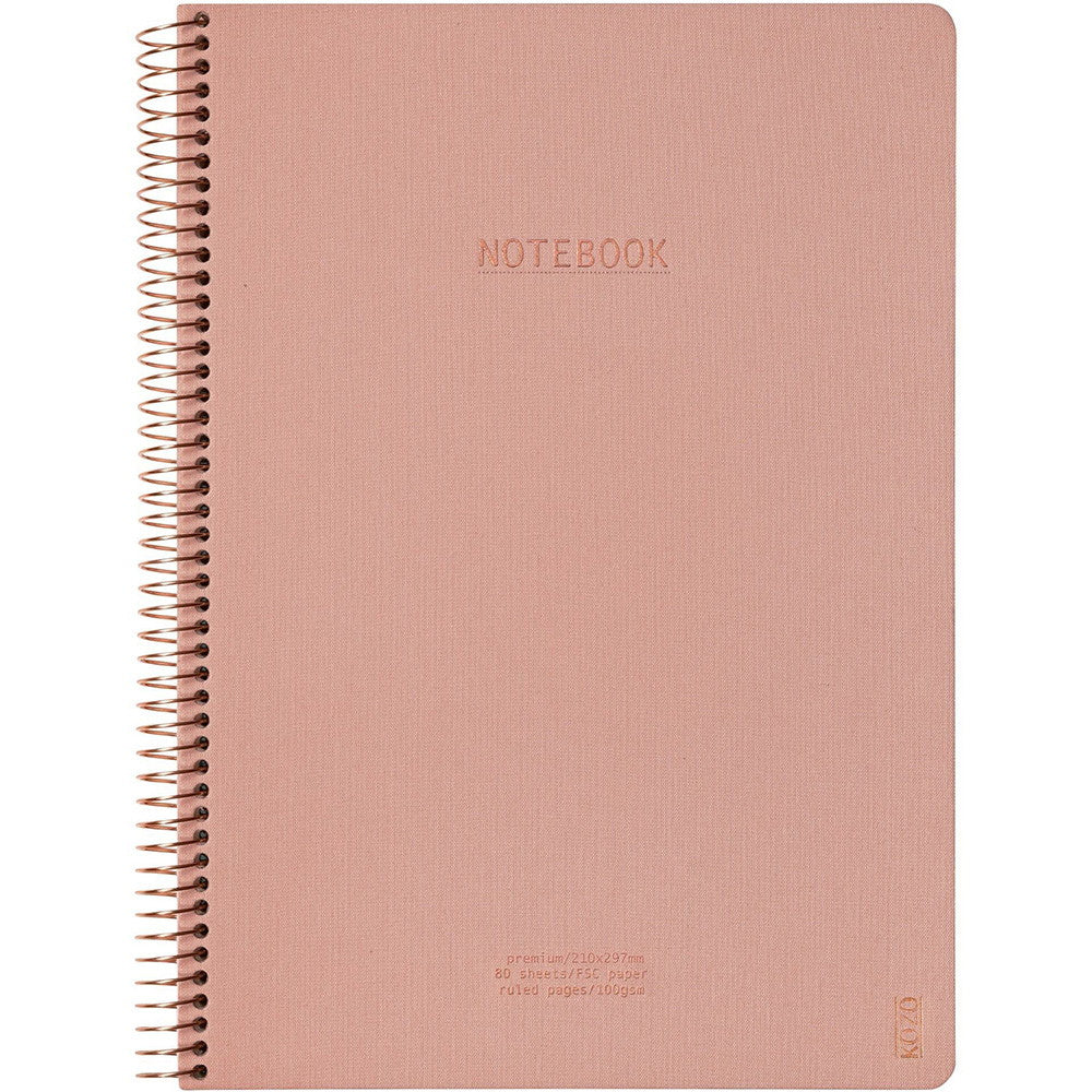KOZO Premium notesbog A4 80ark MutedBlush