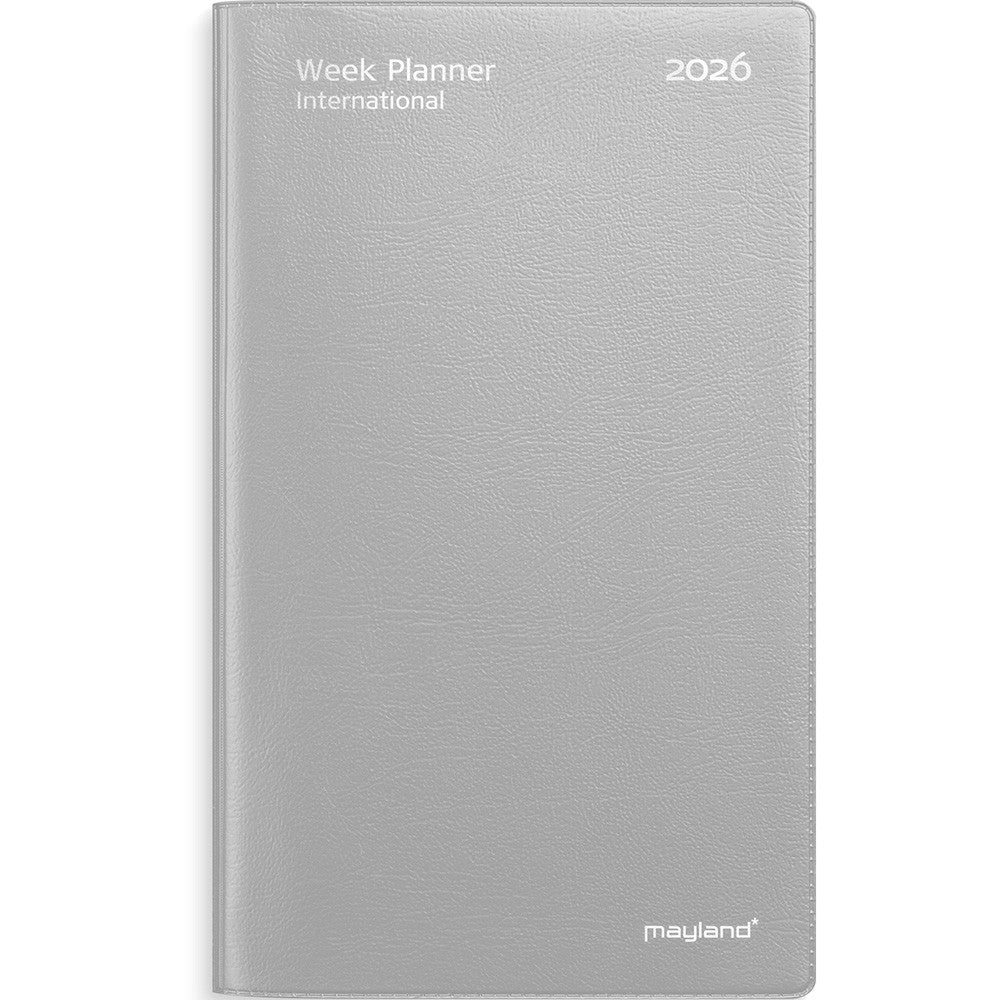 Mayland 2026 26085400 week planner 18x10,5cm sølv