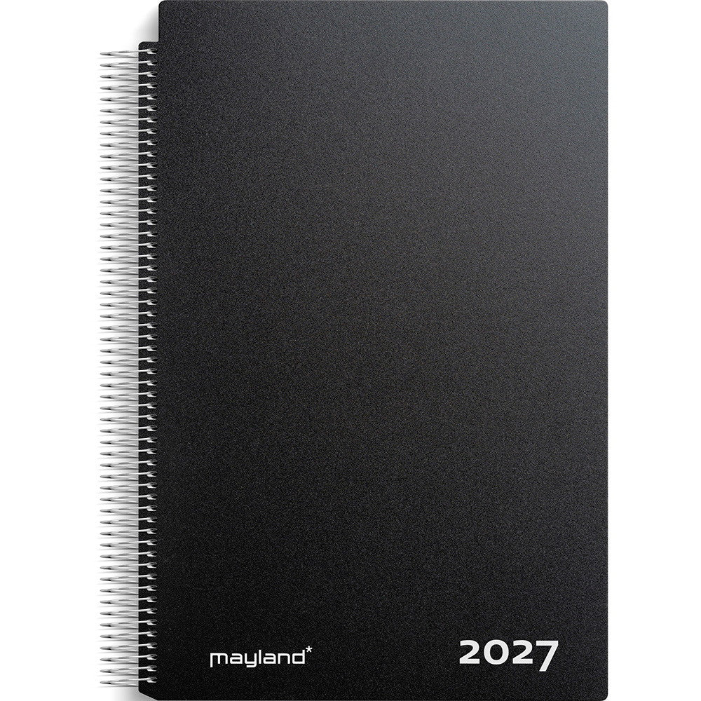 Mayland 2027 27220000 aftalekalender A4, 31,8x23,5cm sort