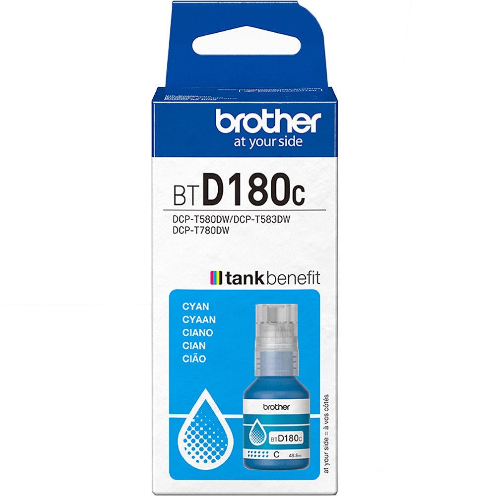 Brother BTD180C Cyan blækflaske 5000ark